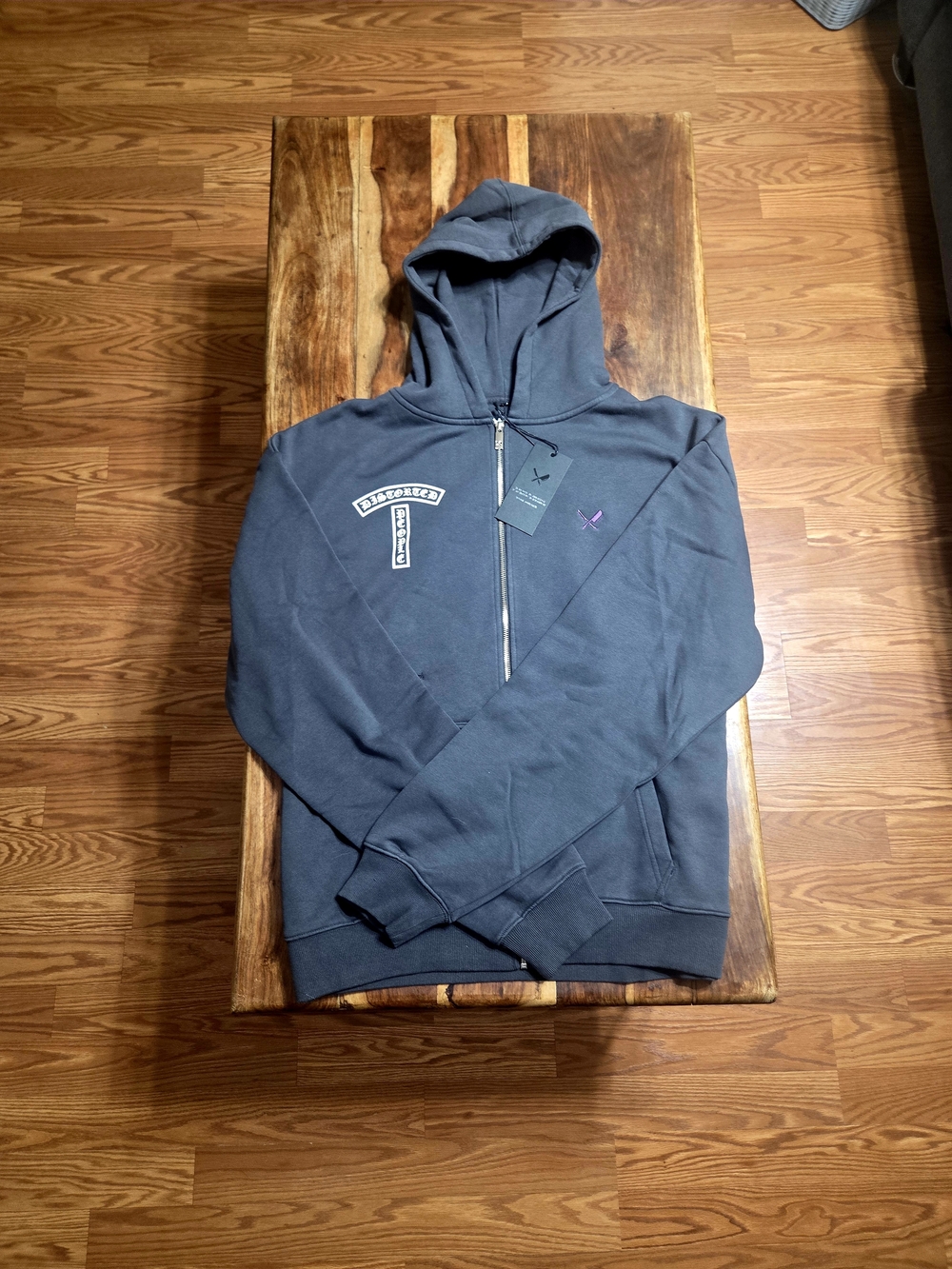 Distorted People Charcoal Zip-Up Hoodie